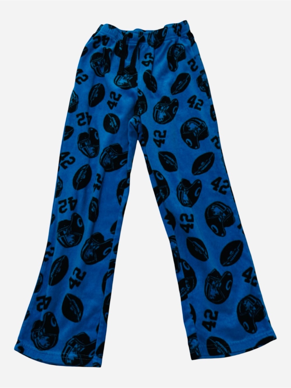 Arizona Jean Company Blue Football-Print Fleece Pajama Bottoms Size Medium 8